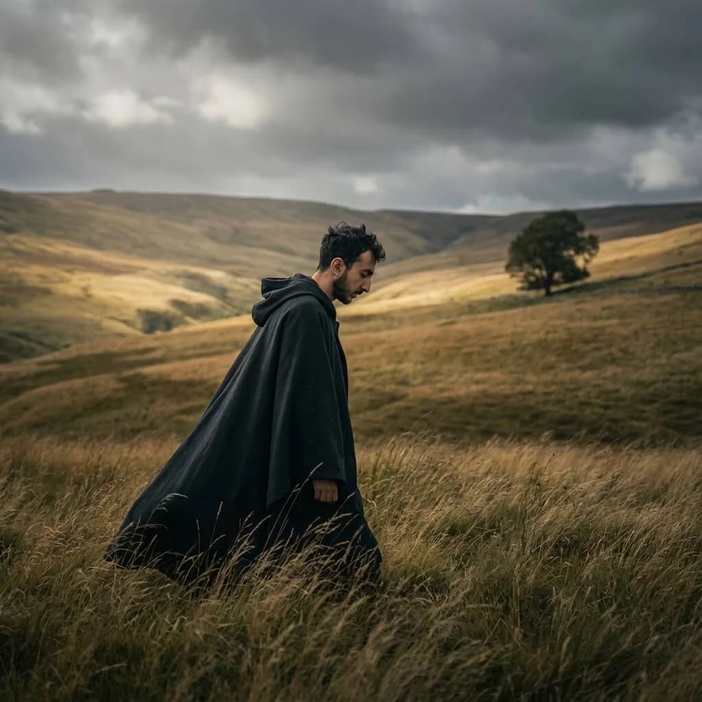 Cinematic Moody Landscape Portrait Prompt - Dramatic English Countryside - landscape photography style - Cinematic...
